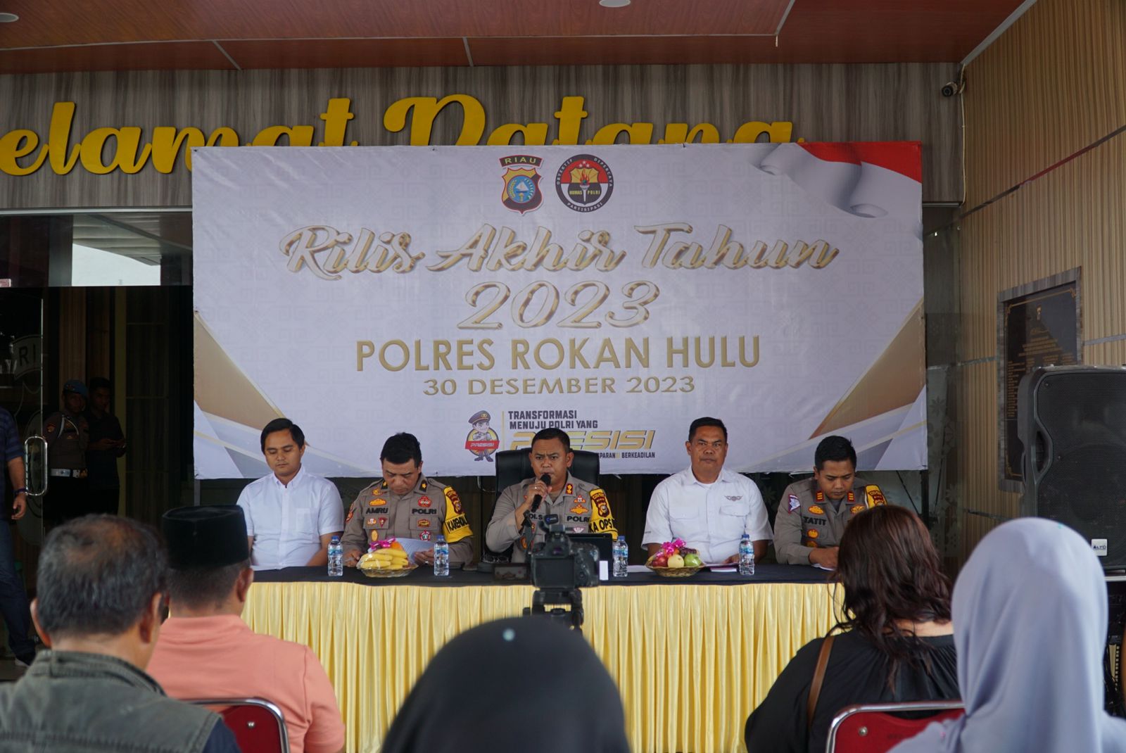 Kapolres Rohul Sampaikan Kenerja Ahir Tahun 2023
